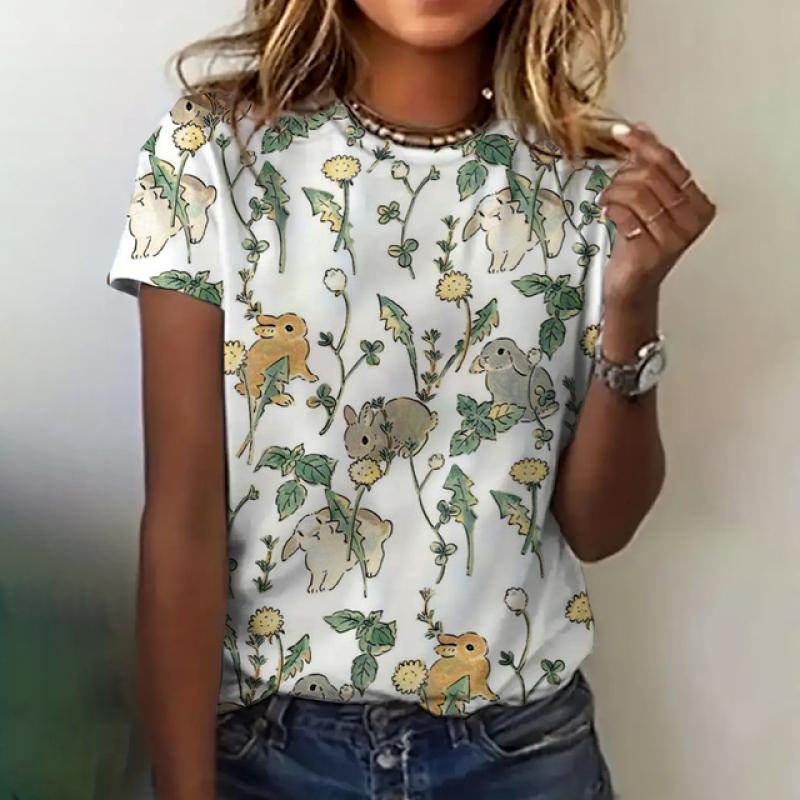 Женская модная футболка, летняя одежда с круглым вырезом, элегантная повседневная верхняя одежда с коротким рукавом и принтом кота, модная свободная футболка, женская одежда