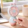 Portable Rechargeable Desktop Fan with Cute Rabbit Design USB Powered Small Personal Fan for Office Home Travel Use