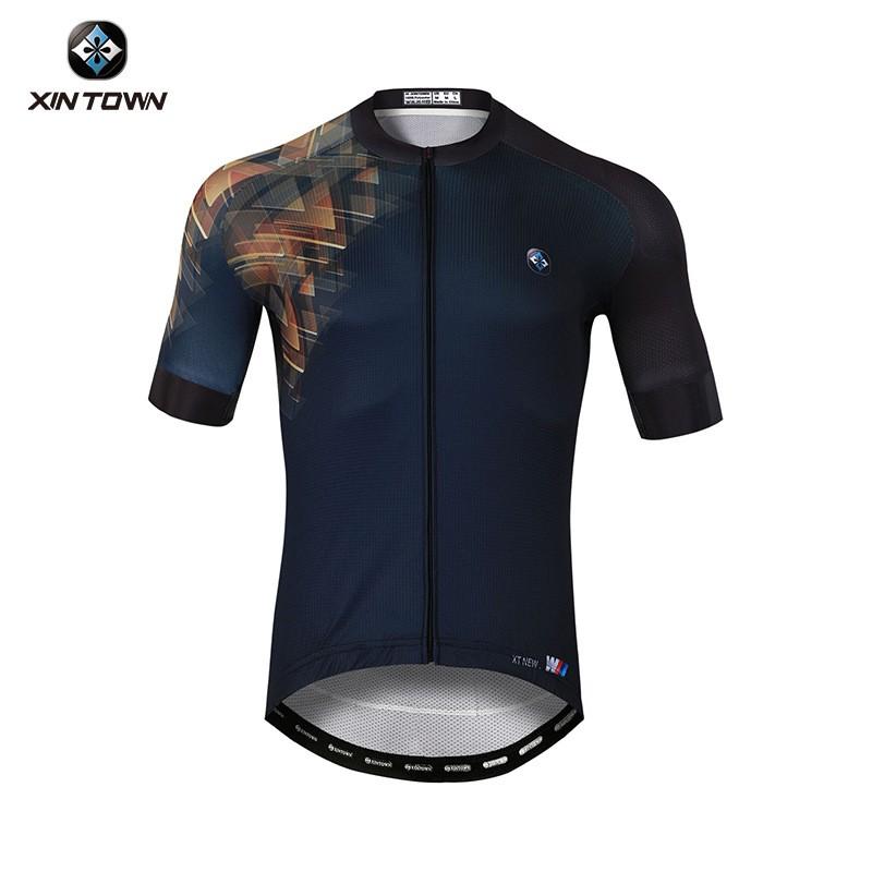 Mens Short Sleeve Cycling Jersey Road Bike Breathable Top Biking Sport Wear