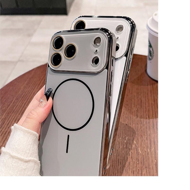 Для чехла Magsafe Для iPhone 17 Air 16 15 14 13 12 11 Pro Max Покрытие Магнитная Беспроводная Зарядка Защита Стеклянного Объектива Чехол