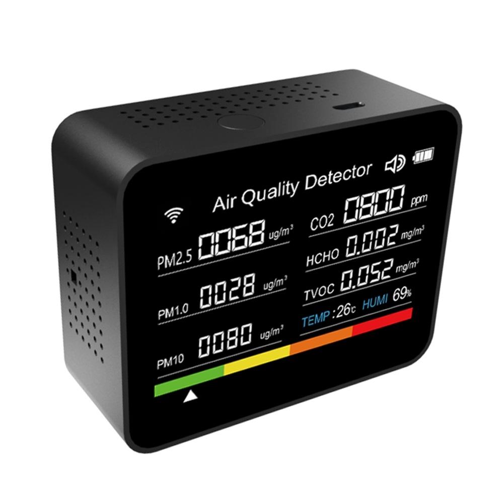 13 в 1 Монитор качества воздуха Измеритель CO2 Тестер температуры и влажности TVOC PM2.5