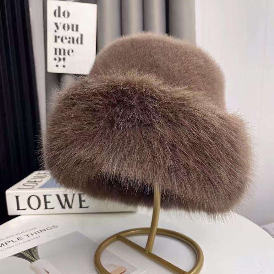 Новая высококачественная плюшевая шапка для большого обхвата головы, зимняя теплая пушистая шапка