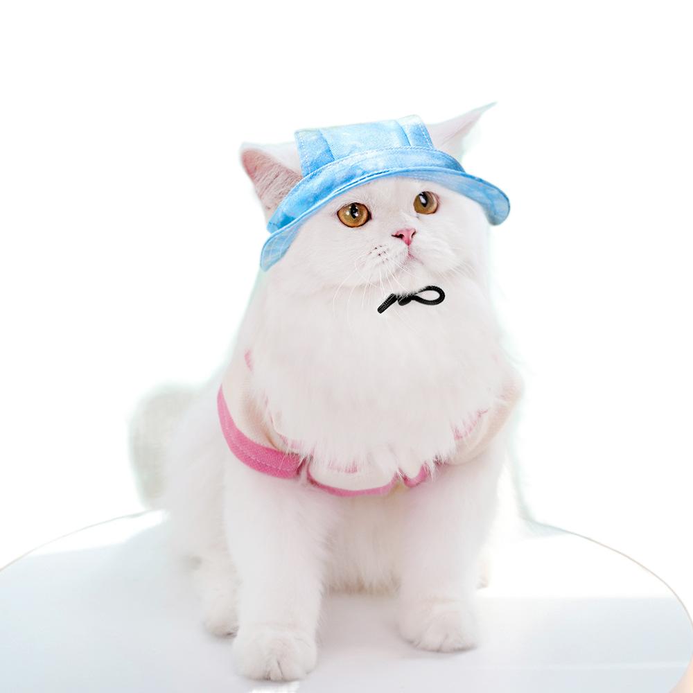 Солнцезащитная шляпа для собак и кошек, противоскользящая регулируемая веревочная пряжка, рыбацкая шляпа, товары для домашних животных