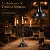Metal Antique Metal Candle Holder Black Classic Indoor Ornament  Hotel Indoor Layout
