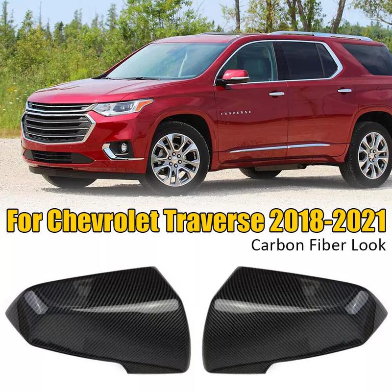 Для Chevrolet Traverse 2018 Наклейка-крышка на боковое зеркало заднего вида, колпачок-крыло, накладка на корпус внешней двери, углеродное волокно
