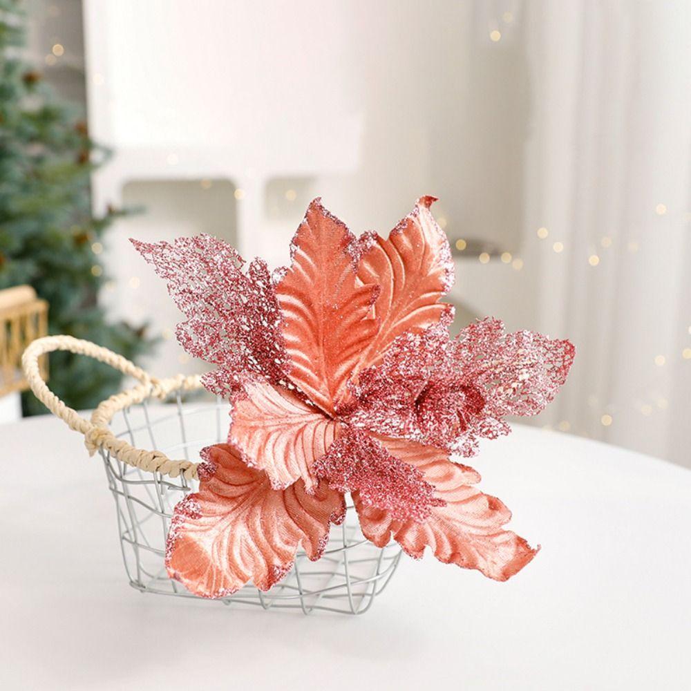 Handmade Simulated Christmas Flower Multi-color Xmas Tree Ornaments Wedding