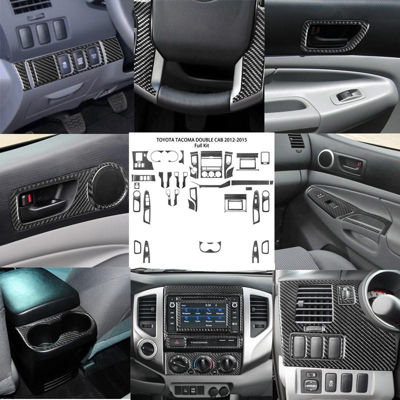 Для Toyota Tacoma 2012 2013 2014 2015 аксессуары для стайлинга автомобиля внутренняя отделка из углеродного волокна защитная