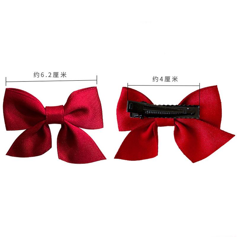 2Pcs/Pair Small 4cm Duckbill Hair Clips Satin Butterfly Bow Hair Bangs Hairgripes Women Girl Fashionable Hair Accessories