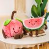 New Watermelon Cherry Throw Pillow Plush Toy Simulation Expression Fruit Doll