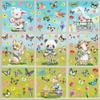 9 Sheets Cartoon Rabbit Easter Window Stickers Electrostatic Multicolor Glass Clings Decals Ornament Cartoon Chiken Flower