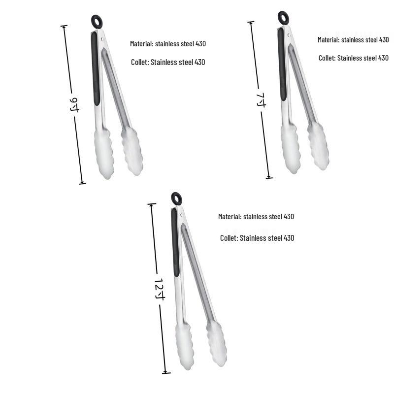 Термостойкие силиконовые зажимы для еды: Инструменты для гриля коммерческого класса для стейка и барбекю