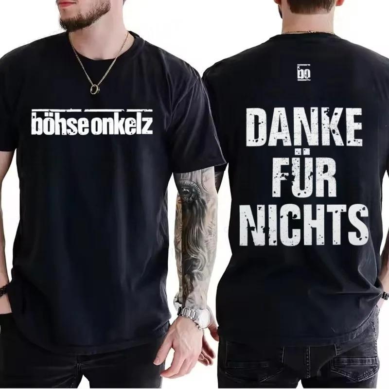 Ненавистный Проклятый Обожаемый II Böhse Onkelz Периферийная Футболка Оверсайз Y2K Летняя Хлопок Мужские и Женские Футболки Повседневная Свободная Одежда