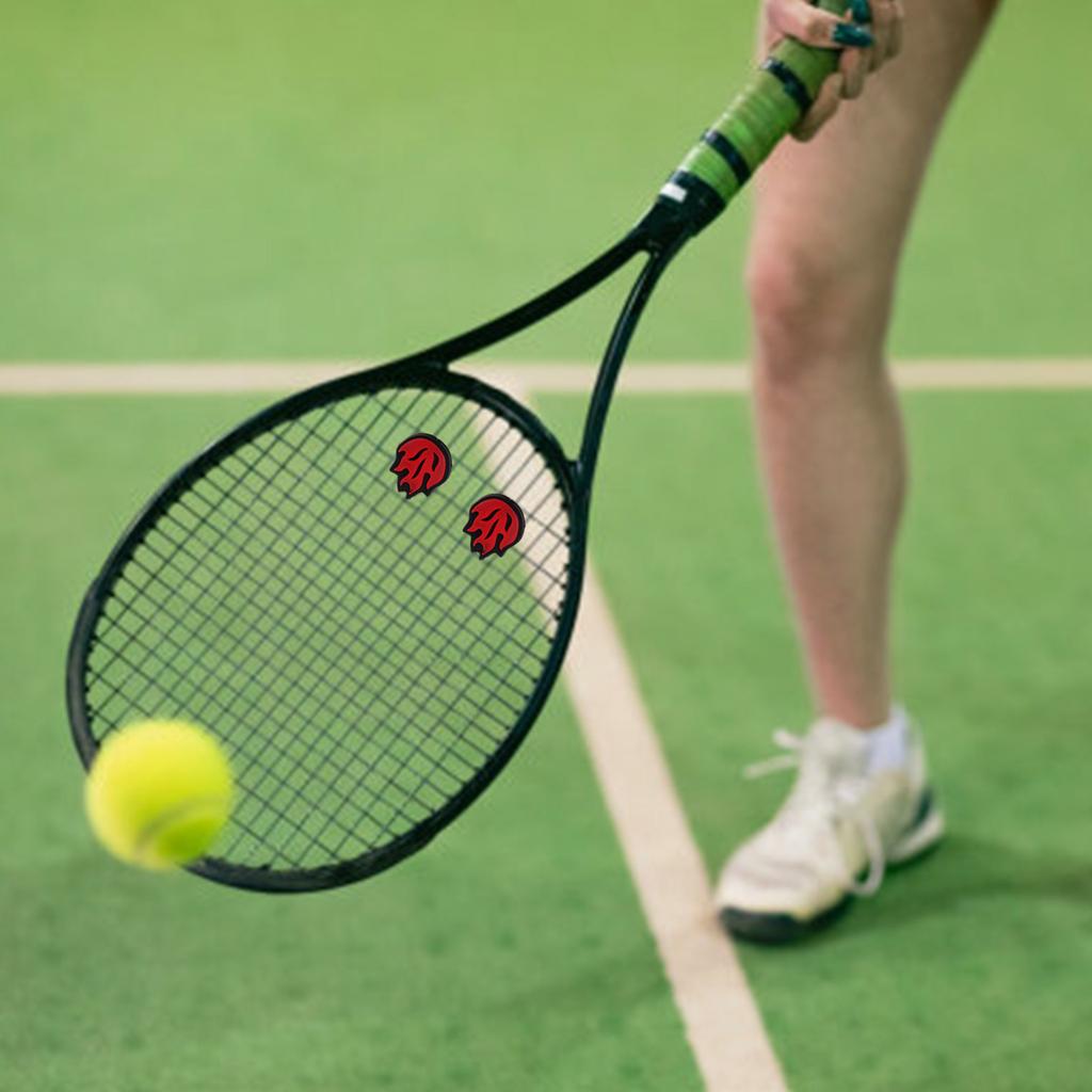 2Pcs Flame Shape Tennis Racket Shock Absorbers Silicone Vibration Dampeners Racket String Shock Absorbers Enduring