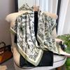 Simulation Silk Small Square Scarf Women'S Scarf Spring And Summer Fashion Twill Printing Silk Scarf Sun Protection Beach Towel Sun Protection