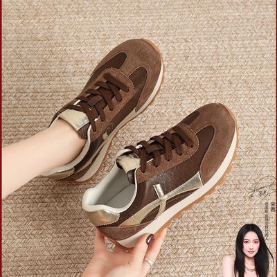 Кроссовки на толстой подошве с внутренней платформой, немецкие тренировочные кроссовки, женские, взрыв 2025, осень, новые, легкие и универсальные, супер огонь, для занятий спортом на открытом воздухе an