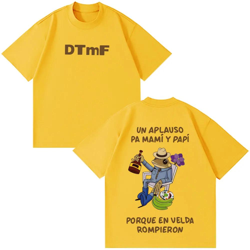 Rapper Bad Bunny Tshirt Debi Tirar Mas Fotos DTMF World Tour T Shirts Unisexs Women Fashion Vintage Hip Hop Oversized Tshirts