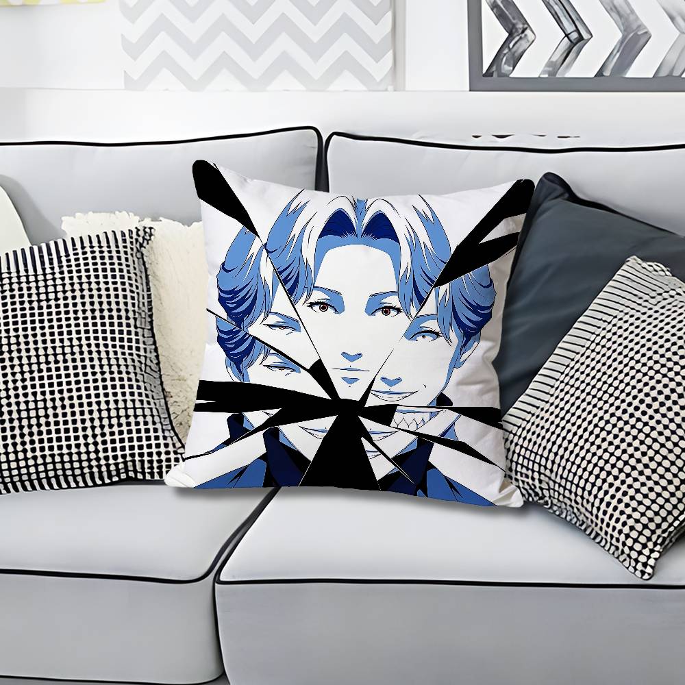 JJohan LLiebert Monster Anime Celebrity Merchandise AllMatch Printed Pillow Case Sofa Car Office Room Decoration Protector
