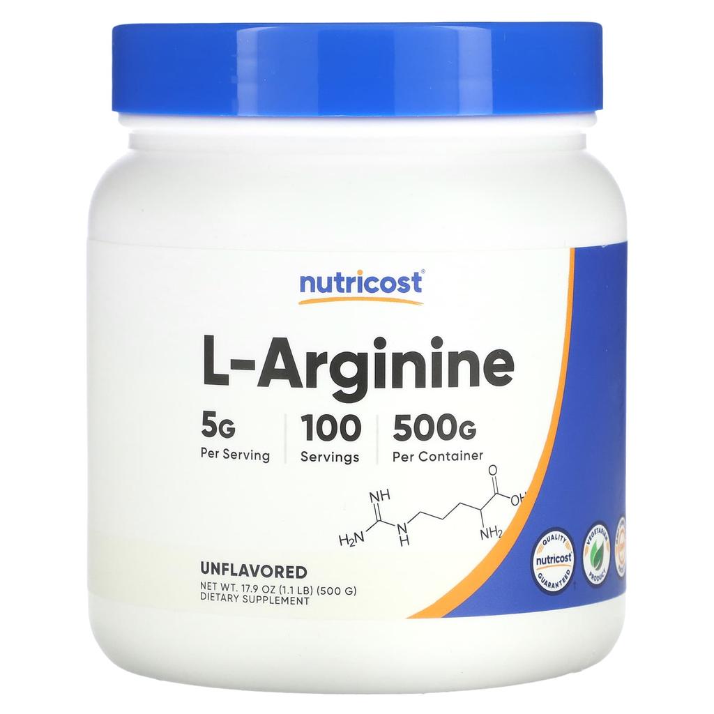 Nutricost L-Arginine, Unflavored, 17.9 Oz (500 G)