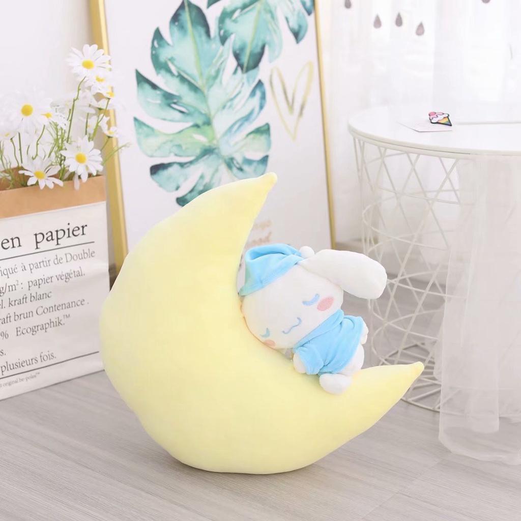 Sanrio Sleeping Moon Kids Plush Toy Cinnamoroll Kuromi Gift 40 35cm