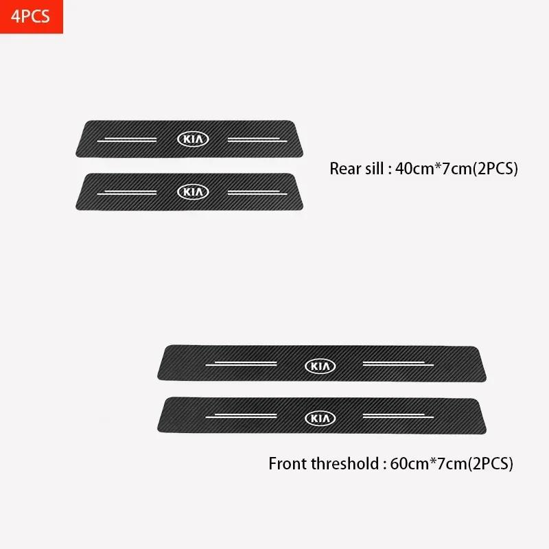 Наклейка-полоска защиты порога автомобиля из углеродного волокна для Kia Sportage Ceed Picanto Rio ProCeed Niro 5 3 4 K7 K5 K8 K3 zpjm80