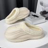 Мода 2025 зимние мужские и женские тапочки теплые пушистые мягкие сандалии для пар EVA для дома и дома хлопковая обувь сабо на открытом воздухе пушистые сланцы плюшевые