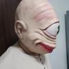 2026New Halloween Horror Demon Mask COS Exorcist Smiling White-Eyed Glowing Mask