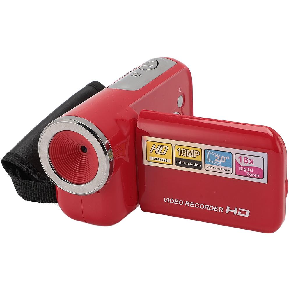 Digital Video Camera Recorder 1080P HD 16MP Portable DV Camcorder 16X Digital Zoom 2in Screen 128GB