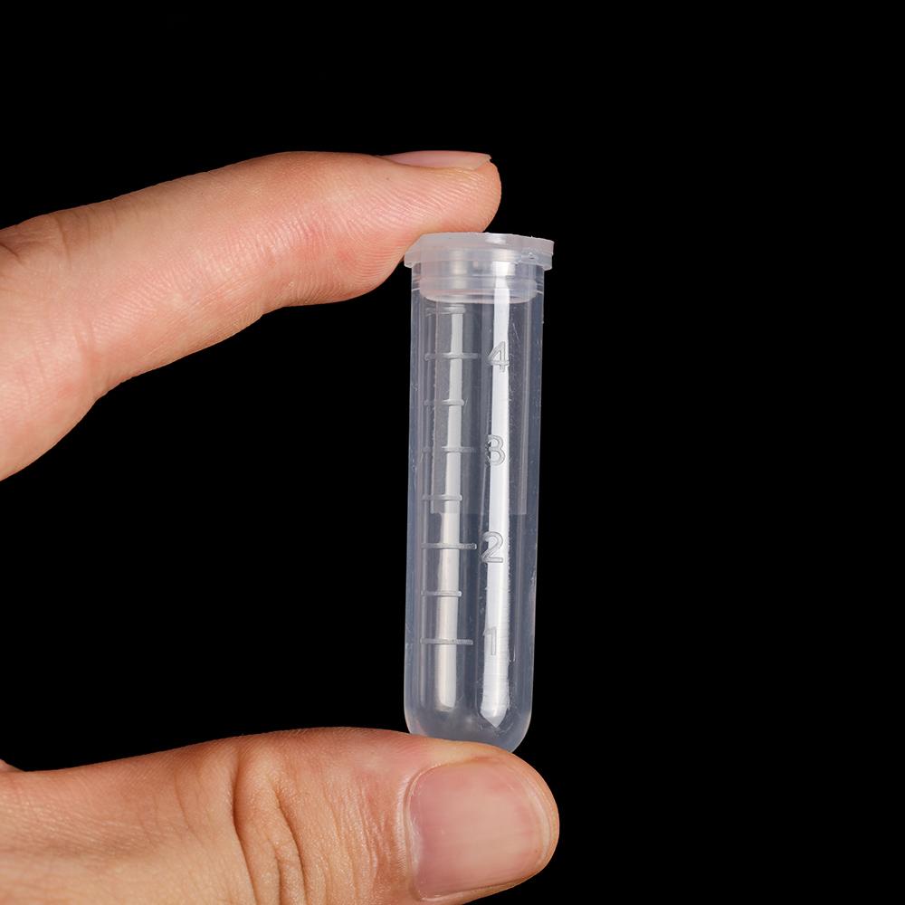 20PCS 5ml With Cover Lab Sample Round Bottle Plastic Centrifuge Tube Small Vial