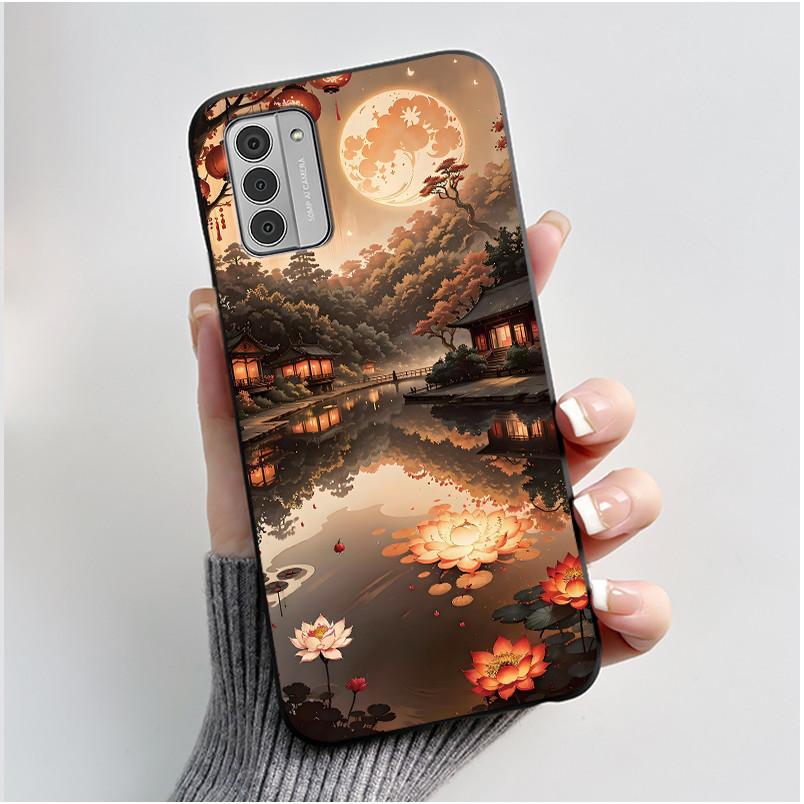 Чехол для Nokia G42 G310 5G Корпус Роскошный Милый Кролик Любовь Смешной Мультяшный Мягкий Силикон Черный ТПУ Защитный Чехол для Телефона Задняя Крышка
