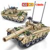 432pcs Battle Tank Soldier Cannon Assembled Building Blocks Army City Police Soldier Figures Weapon Bricks Toys For Boys