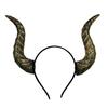 Gothic Devil Horn Headband Imitation Fake Bull Horns Hair Hoop Halloween Dress Up Hair Accessories for Halloween Cosplay Carnival