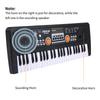 BIGFUN 49 Keys USB Electronic Organ Kids Electric Piano with Microphone Black Digital Music Electronic Keyboard Built