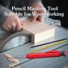 Marking Tool Solid Carpenter Pencil Set With Refill Leads Built-In Sharpener Long-Nosed Deep Hole Mechanical Pencil Marker Carpenter Scriber
