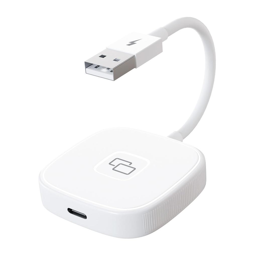 Wired Carplay Mirroring Dongle Smooth Play Smart Adaptive Plug and Play for IOS Devices Carplay Mirroring (Square)