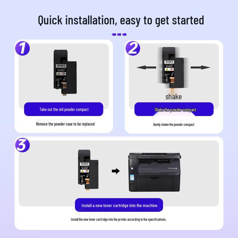 Совместимый набор из 4 цветных картриджей Deyin для принтеров Fuji Xerox
