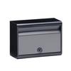 GREEN LIFE Wall-Mounted Mailbox (Made In Japan), Steel, A4 Size Compatible, Combination Lock, Black X Ash Gray, FH-50D (BK/AGY)