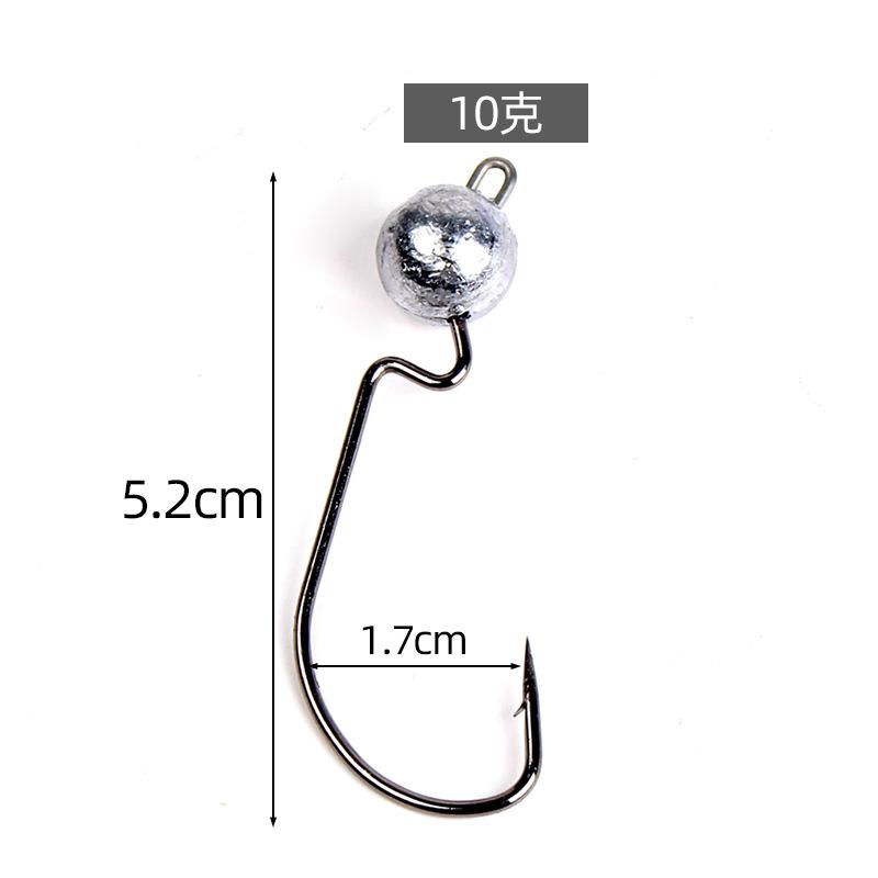 5 шт. 3,5 г/5 г/7 г/10 г Открытый джиг-головка Рыболовный крючок Крючок для мягких приманок Джиг-крючок Крючок для кренка Оснастка для ловли окуня и щуки
