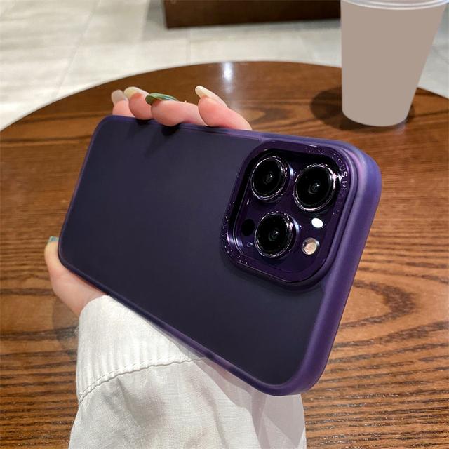 Матовый противоударный чехол-бампер для телефона Iphone 14pro Max 13 12 11 Pro Max 14 Plus, защита объектива камеры, прозрачная задняя крышка