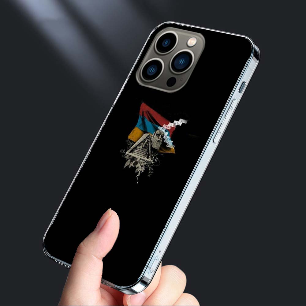 Флаг Армении Паспорт АРТ Чехол для телефона Для iPhone 16E 15 Pro 14 Plus 17E 16 17 Pro Max Air 11 12 13 Mini Ударопрочный Capa Милый C