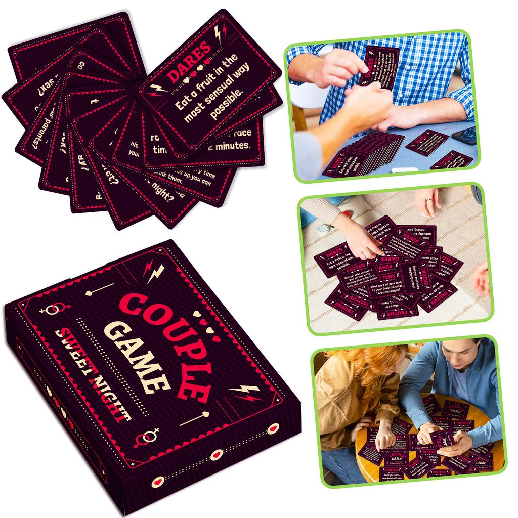 50 карточек на тему «Сладкая ночь» из серии «Пара» с неоднозначной игрой «Вытягивание»