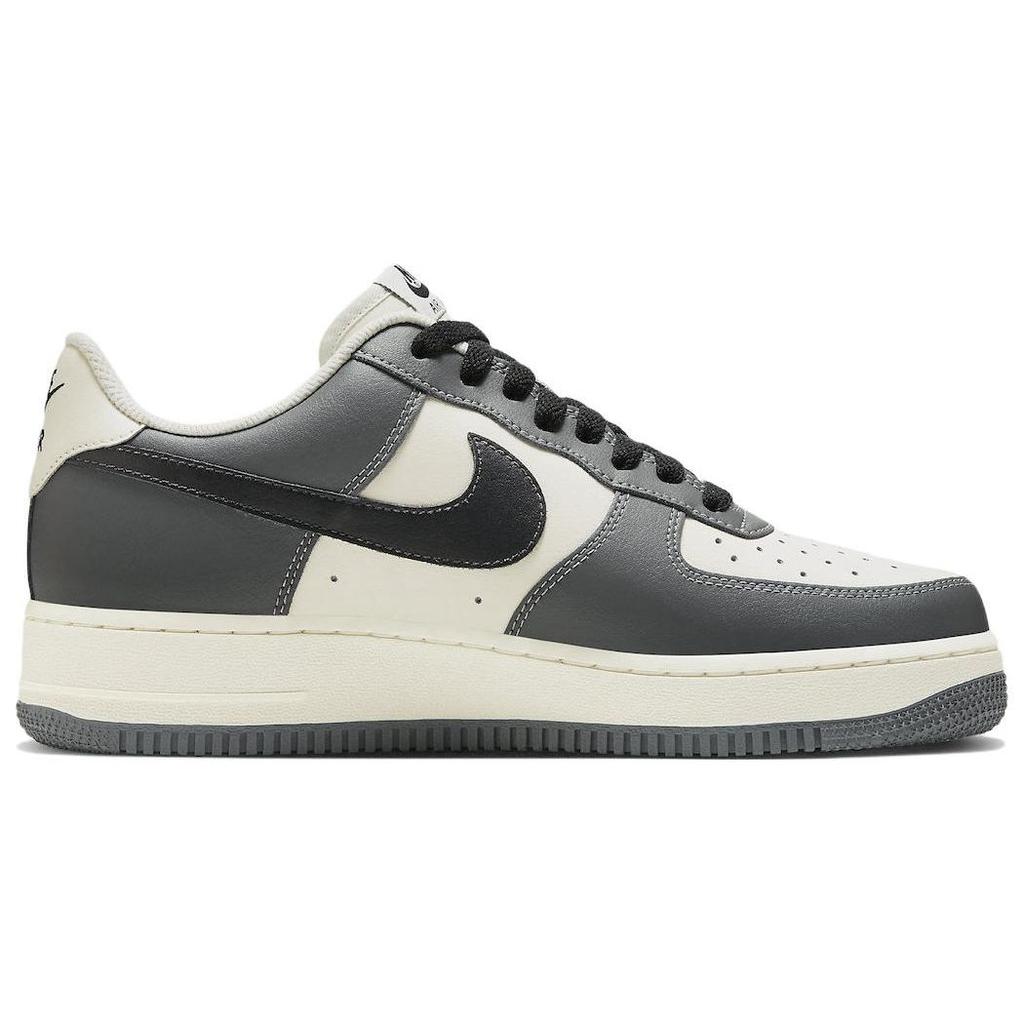 Nike Air Force 1 Кожа Нескользящие Прочные Легкие Низкие Кеды для Скейтбординга Унисекс Кроссовки Белый Серый Черный FD9063-100