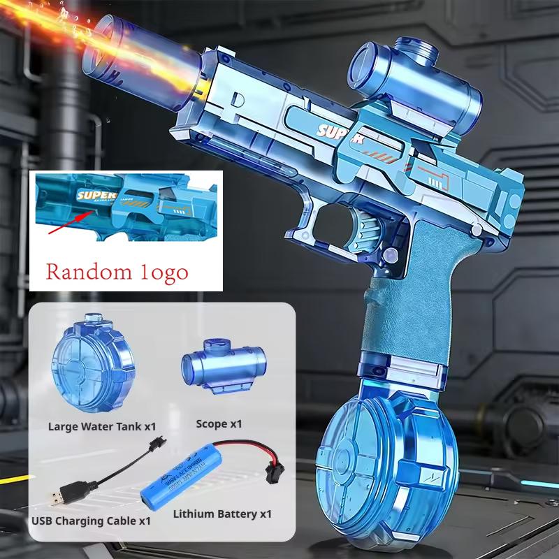 M416Led Simulation Fire Electric Water Guns for Children Large Capacity Automatic Continuous Water Gun boy Summer Outdoor Toy
