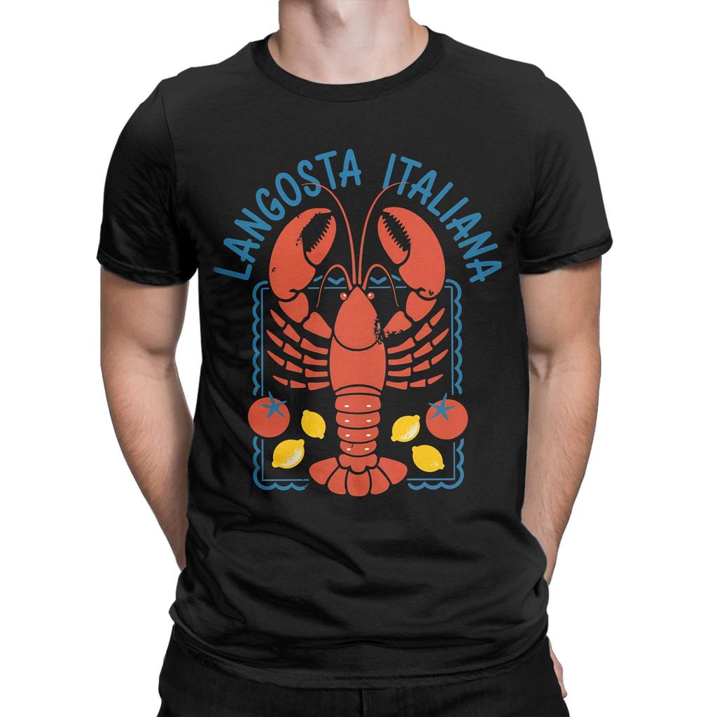Unisex Unisexs Tshirt Lobster Lovers Club Funny Cotton Tee Shirt Short Sleeve T Shirts Crew Neck Clothes Big Size