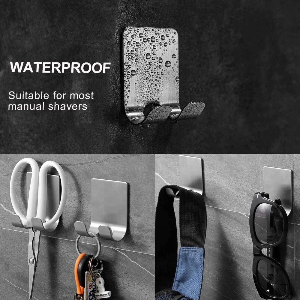 Кухонная полка для бритвы из нержавеющей стали, органайзер для ванной комнаты, держатель для бритвы на присоске, настенные крючки, полка для бритвы, стеллаж для хранения в ванной комнате
