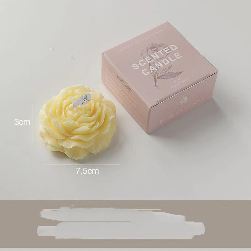 Handcrafted Peony-Scented Scented Candle—Romantic Gift Set for Birthdays