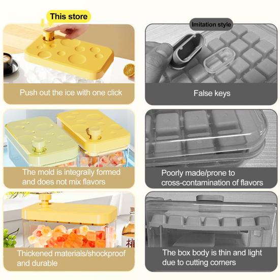 Лоток для кубиков льда с крышкой и контейнером. Большая емкость для льда. Форма для морозильника. Штабелируемая. Без BPA. Легкосъемная. Ледогенератор для охлаждения напитков, кофе.