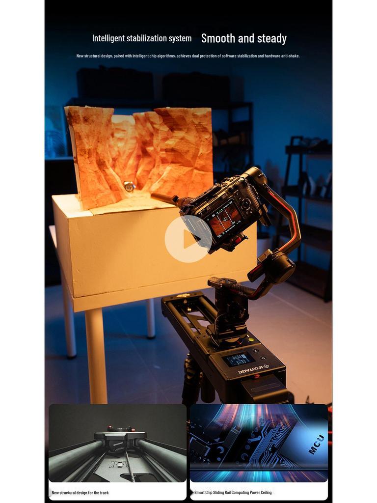 8iFootage Mark Shark Nano Gen 2 Electric Slider with DJI Stabilizer & Face Tracking