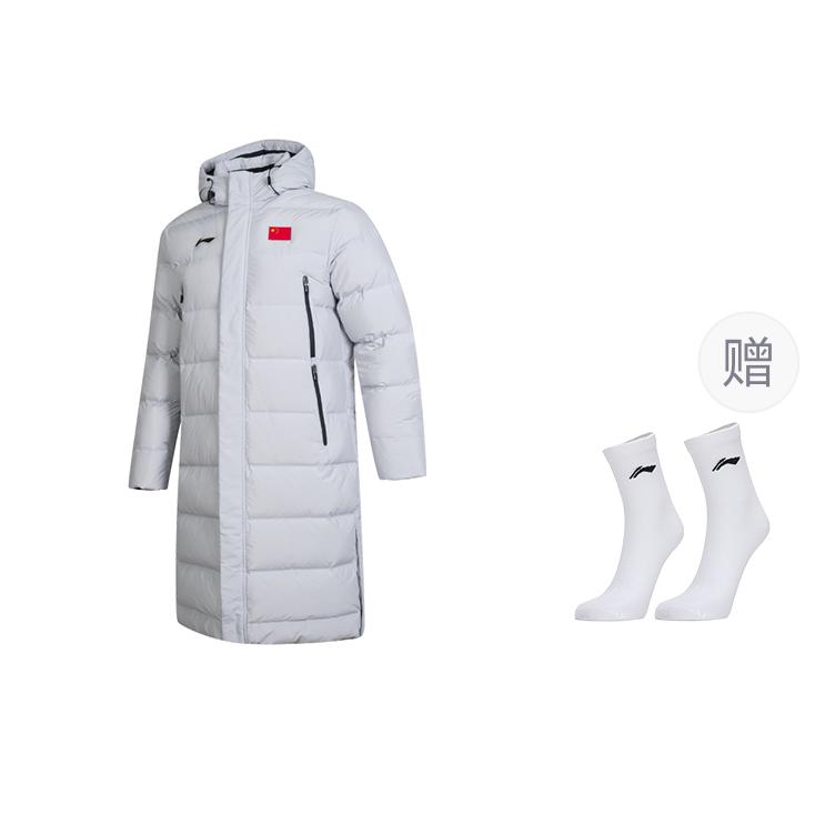 Коллекция бадминтона Li Ning Пуховик Унисекс Монетный Серый AYMU343-3