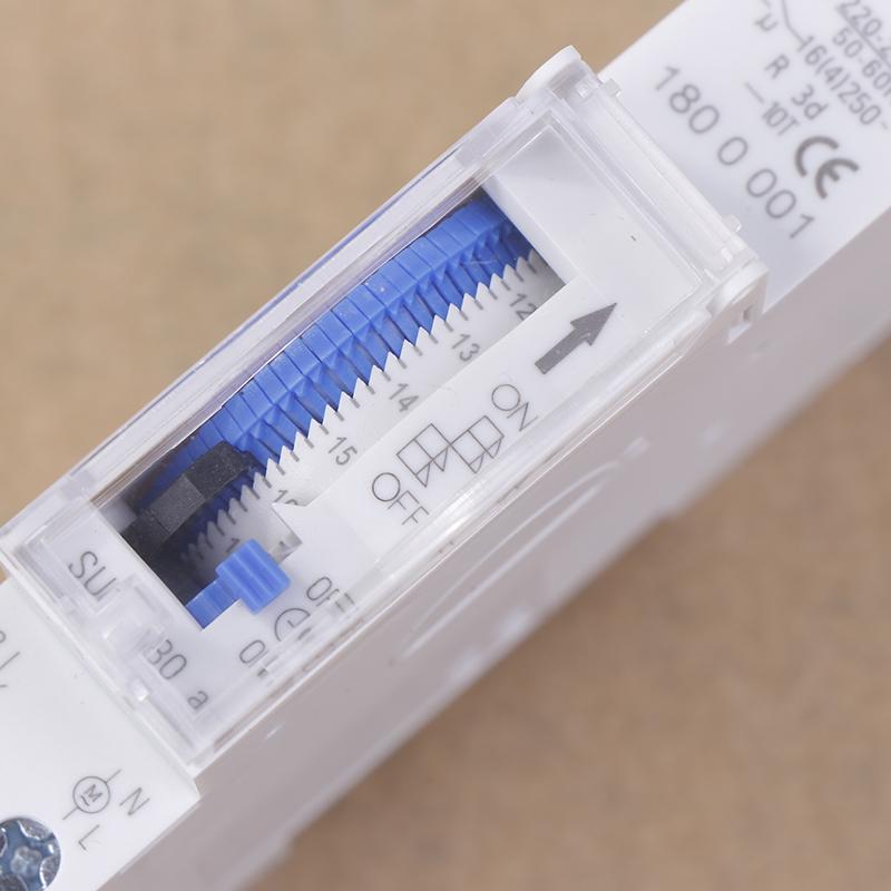 Sul180A 220 В 16 А батарея Din Rail механический таймер переключатель 24 часа реле аналоговый электрический программируемый таймер переключатель