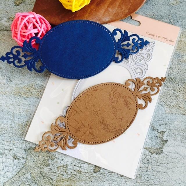 Lace Oval Frame Dies Cutting Embossing Scrapbooking Craft Die for DIY Stamps Album Card Stencil